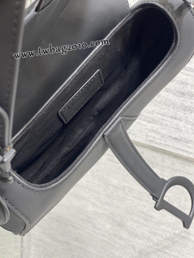 Dior专柜新款迪奥顶级原单原厂皮黑色磨砂小号经典马鞍包 djfk1081